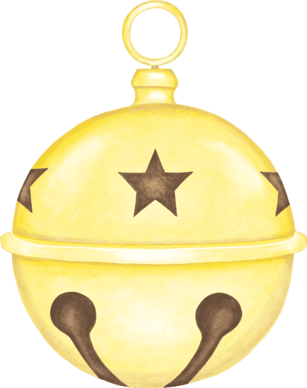 A bell with stars on it is shown.